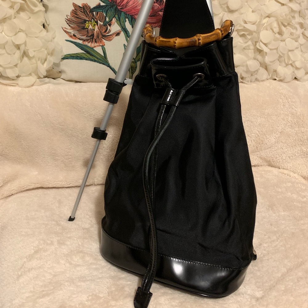 Gucci Bamboo top handle backpack/sling bag!